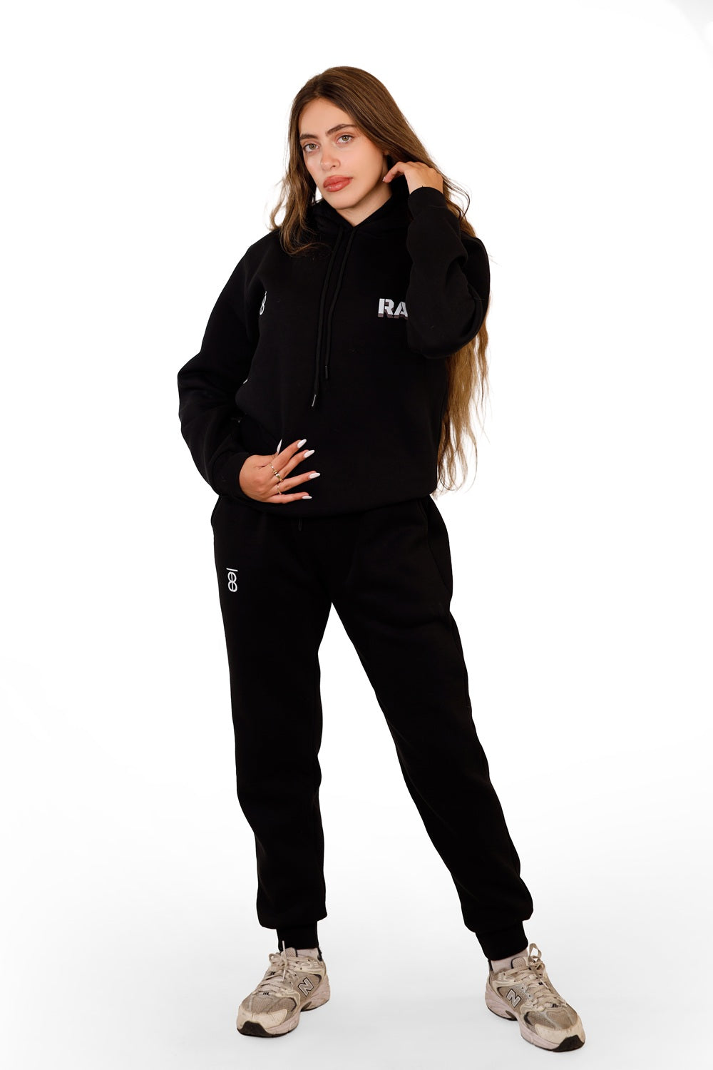 8Track Fit Black Hoodie