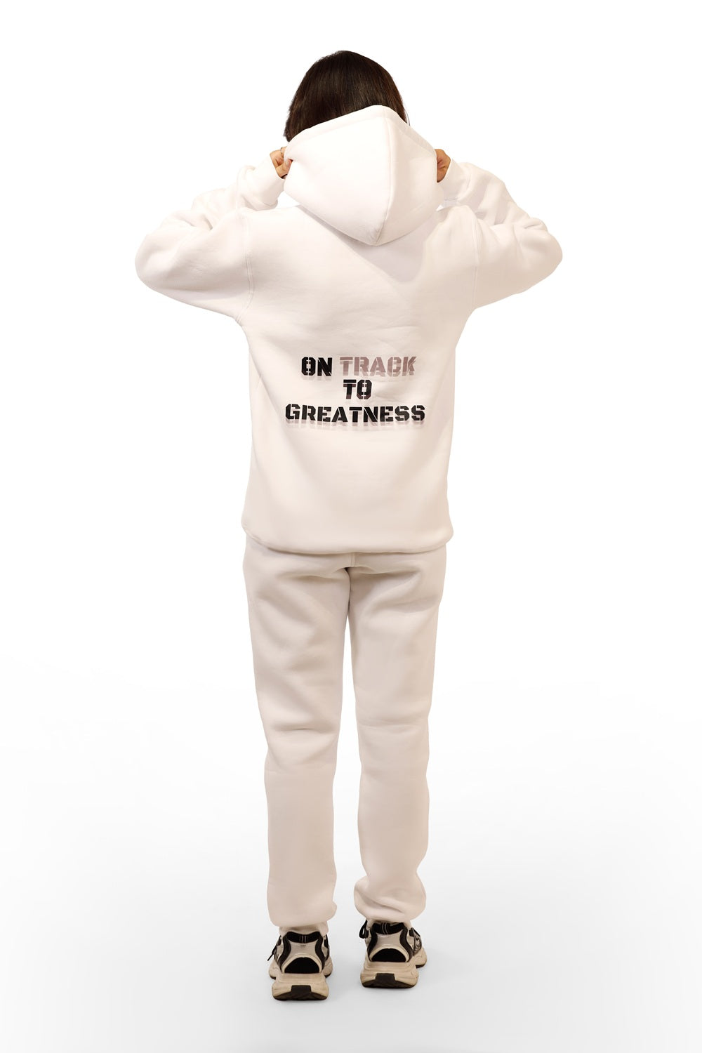 8Track Fit White Hoodie