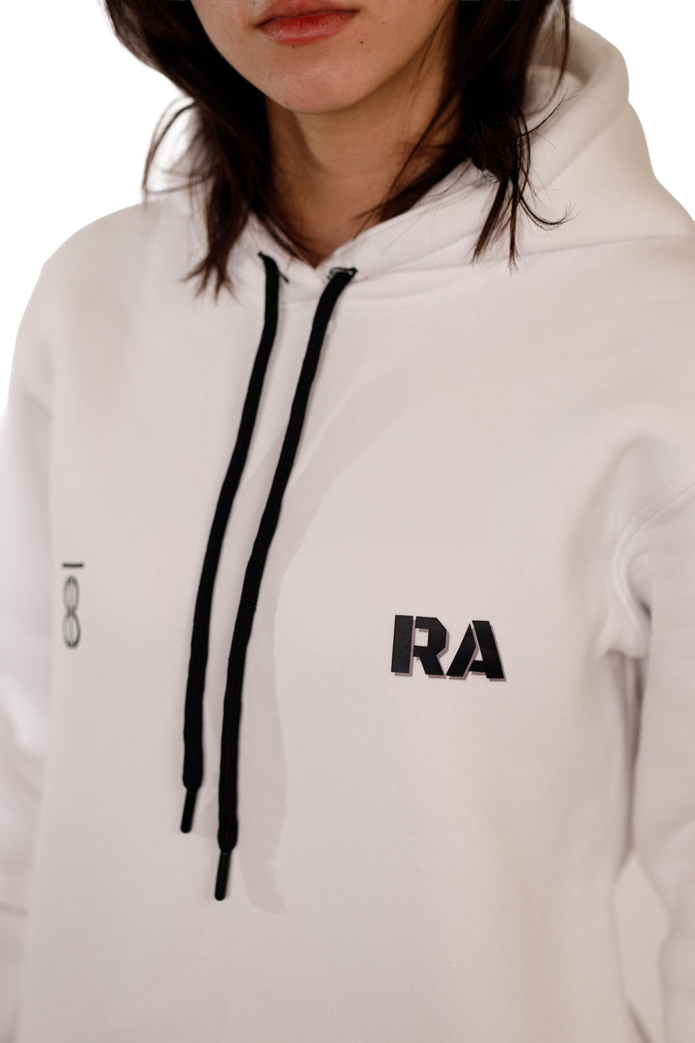 8Track Fit White Hoodie